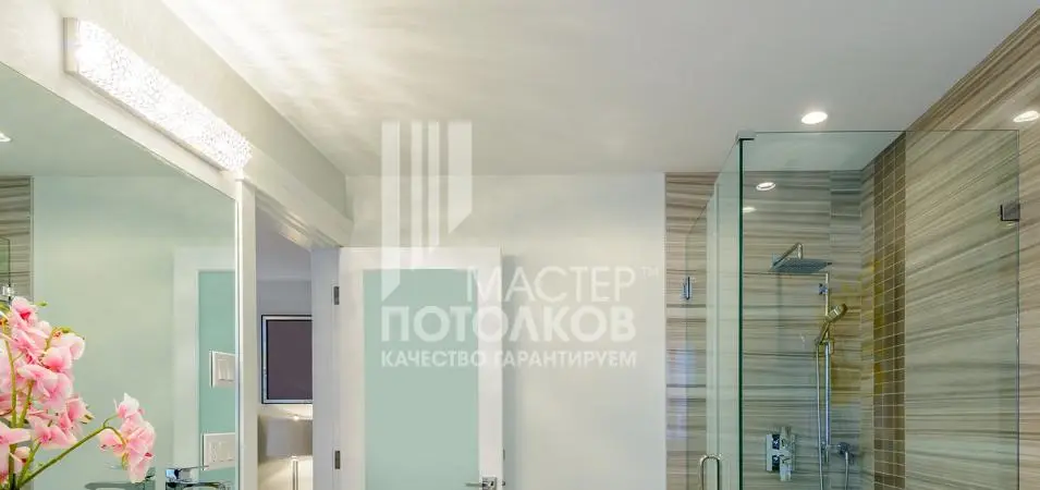 санузел с душем в стиле минимализм