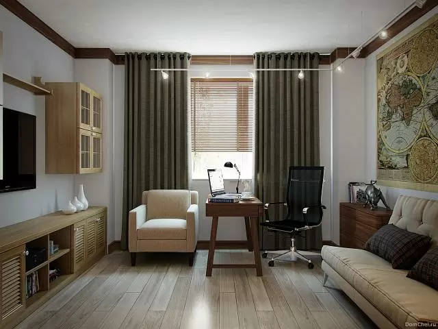 комната с тканевым натяжным потолком