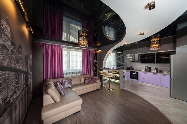 двойной итальянский натяжной потолок