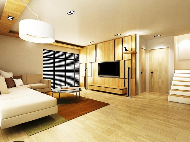 французский натяжной потолок в гостиной