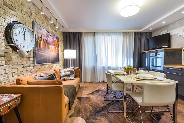 комната отдыха с французским потолком